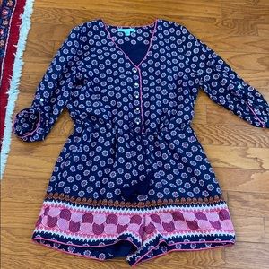 Draper James cotton print romper sz 12